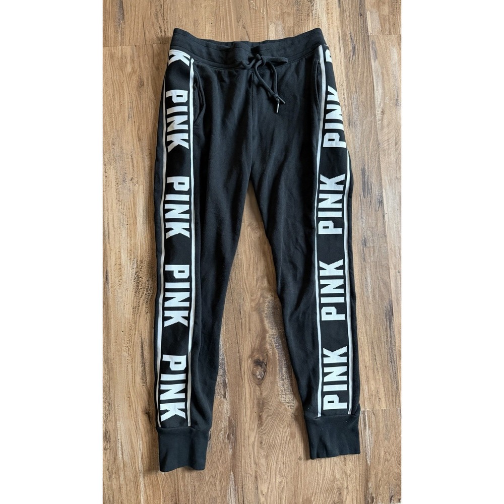 PINK Victorias Secret Black Jogger Pants Size S